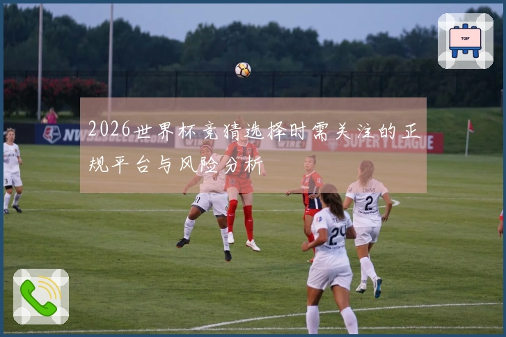 2026世界杯竞猜选择时需关注的正规平台与风险分析